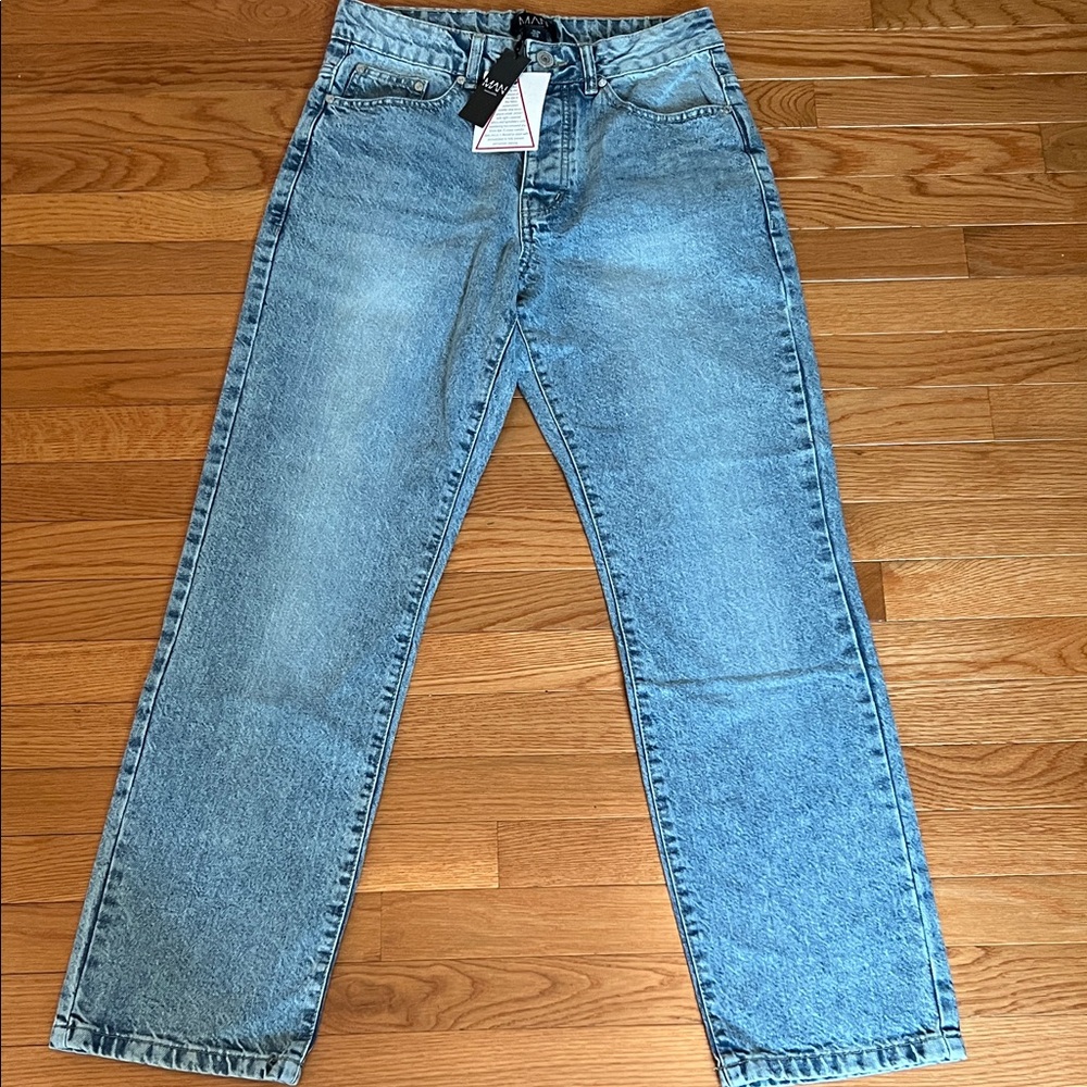 Classic Boohoo Man Bootcut Blue Jeans